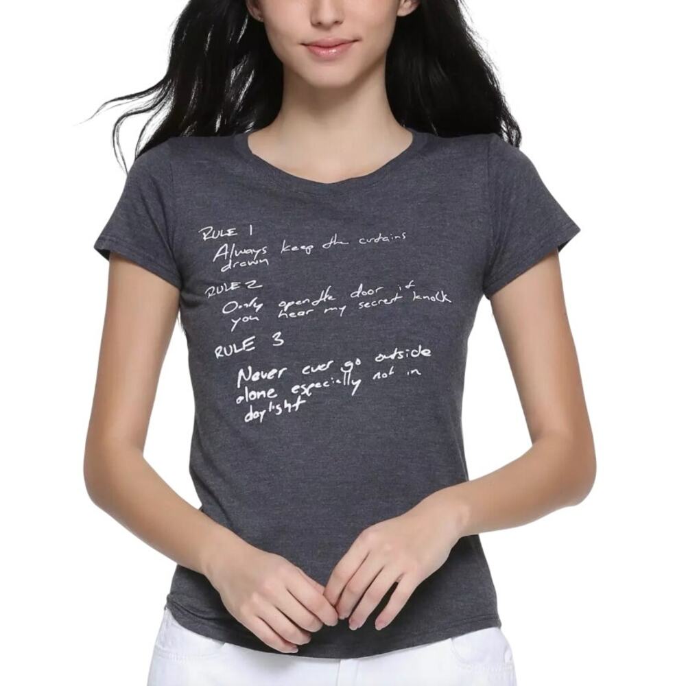 Stranger Things Hoppers Rules Womens Tee SM NEW BoxLunch Exclusive